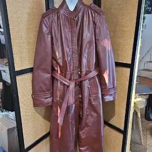 Wilsons Leather Rich Brown Trench Coat